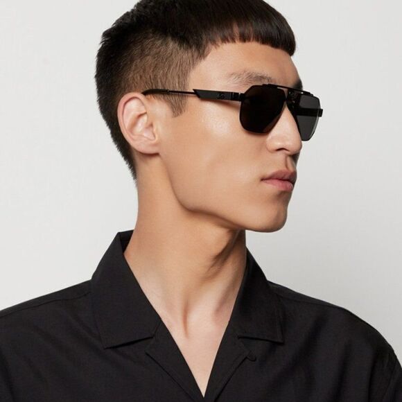 NEW D&G DG2294 01/87 Black Grey Pilot Metal Unisex Sunglasses - Picture 1 of 11